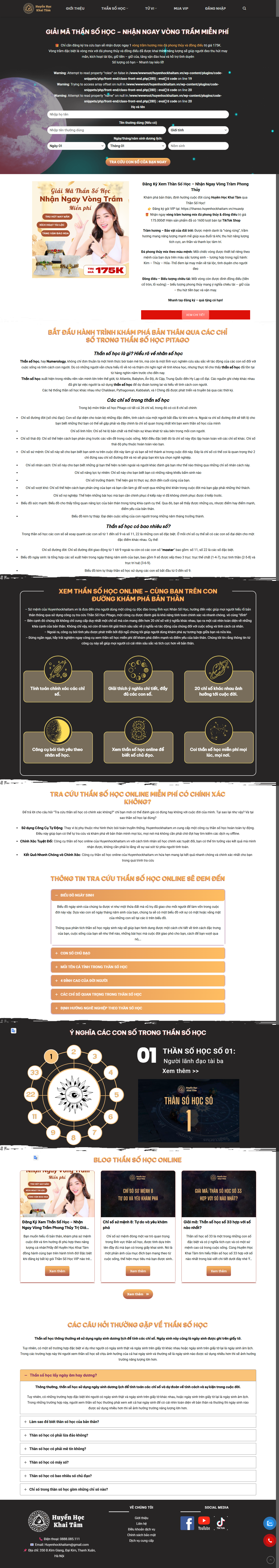 Ảnh dự án WordPress (Huyền học Khải Tâm)